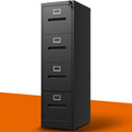 Black 4 Drawer Metal File Cabinet with Lock Q940