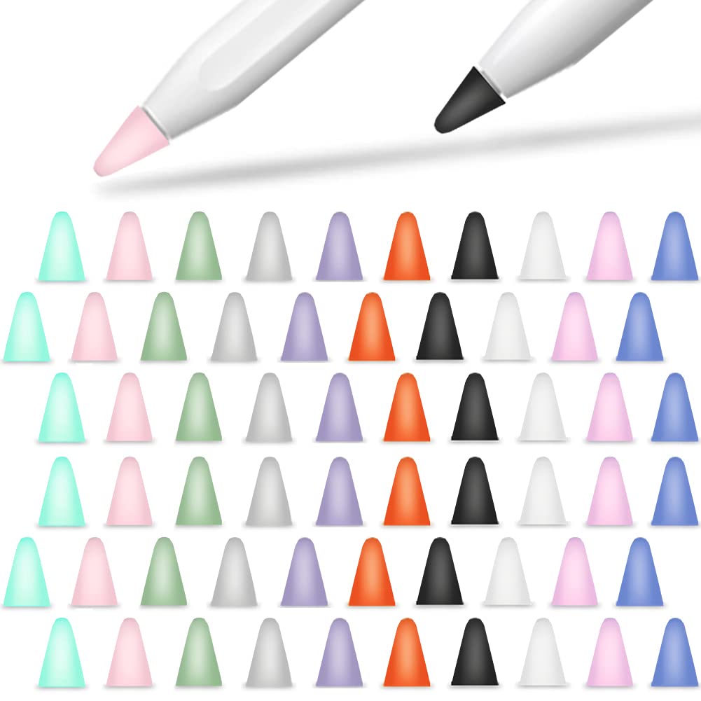 Silicone Pencil Tips Cover 60 PCS 10 Colors B951