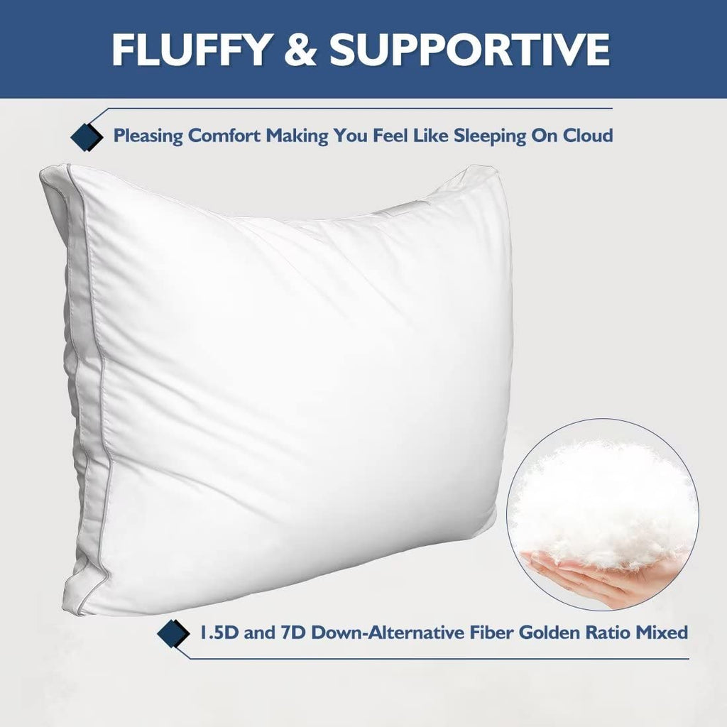 King Size Set of 2 Down Alternative Bed Pillows A59306