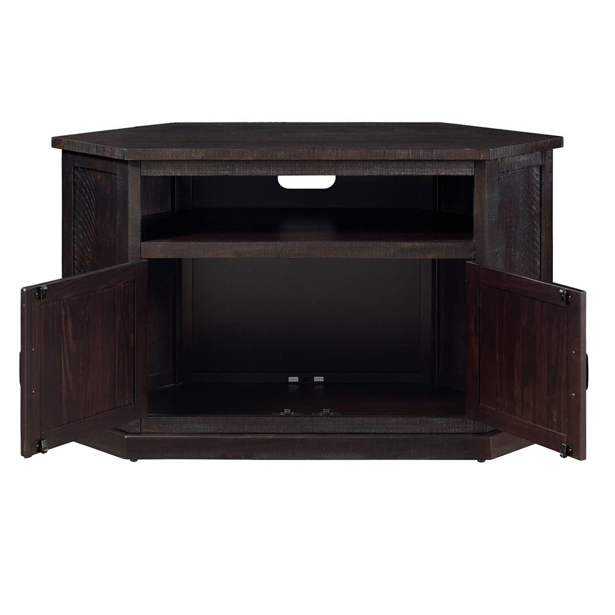 Solid Wood TV Stand with Cabinet Storage C31742