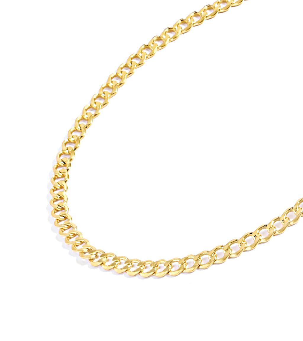 14K Yellow Gold Filled Cuban Curb Link Chain Necklace I76797