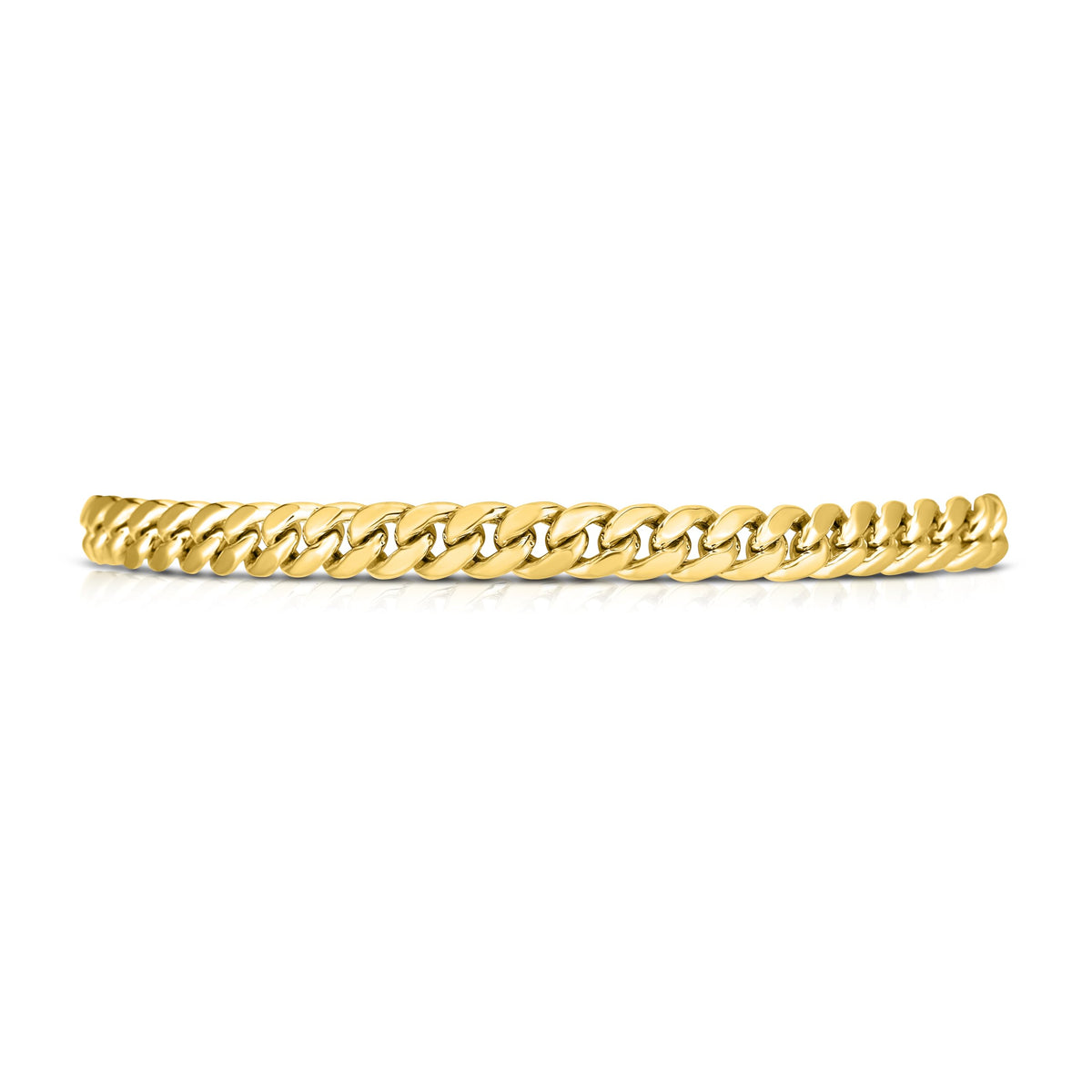 10k Yellow Gold 6mm Cuban Link Chain Necklace V12578