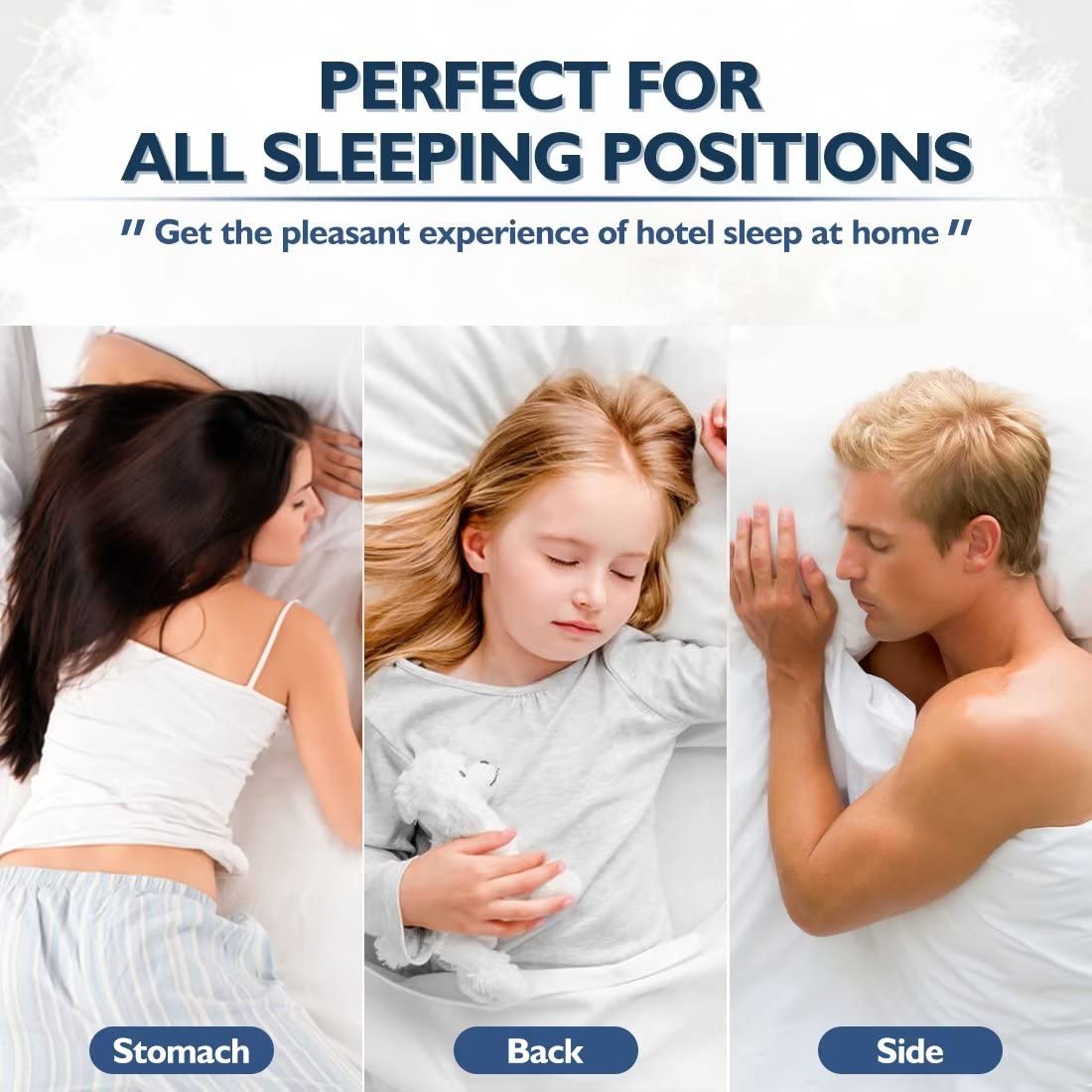 King Size Set of 2 Down Alternative Bed Pillows A59306