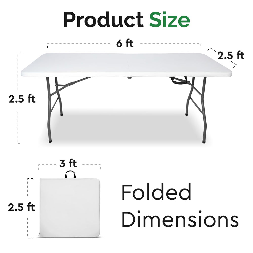 6ft Folding Table with Handle K699885