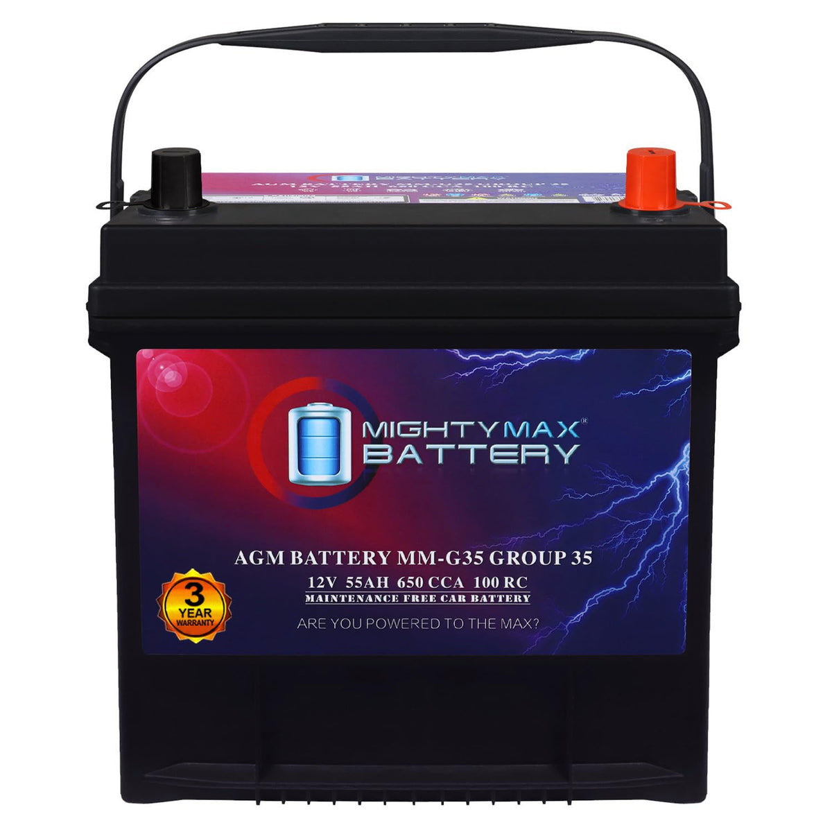 12V 55Ah AGM Replacement Battery B562