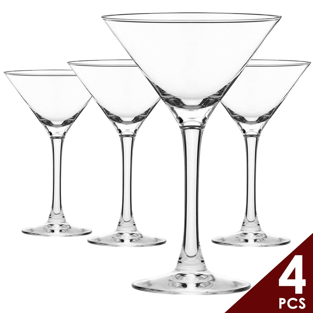 Hand Blown Crystal Martini Glasses Set of 4 S397