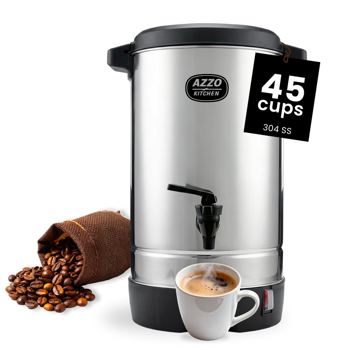 45-Cup Stainless Steel Electric Coffee Urn P2675