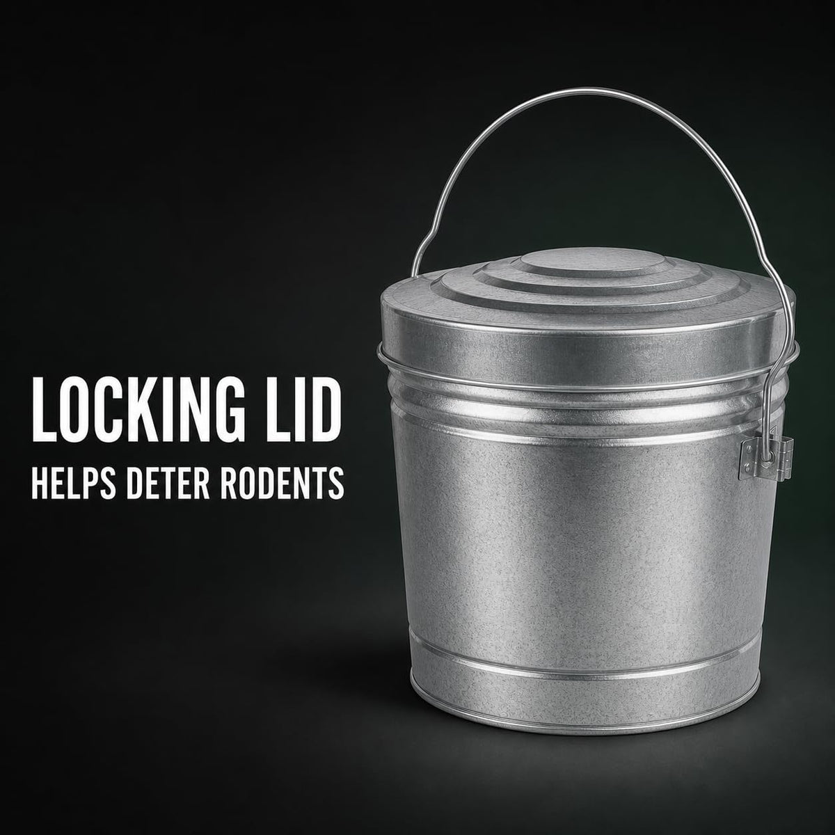 6 Gal Galvanized Steel Storage Can D7750