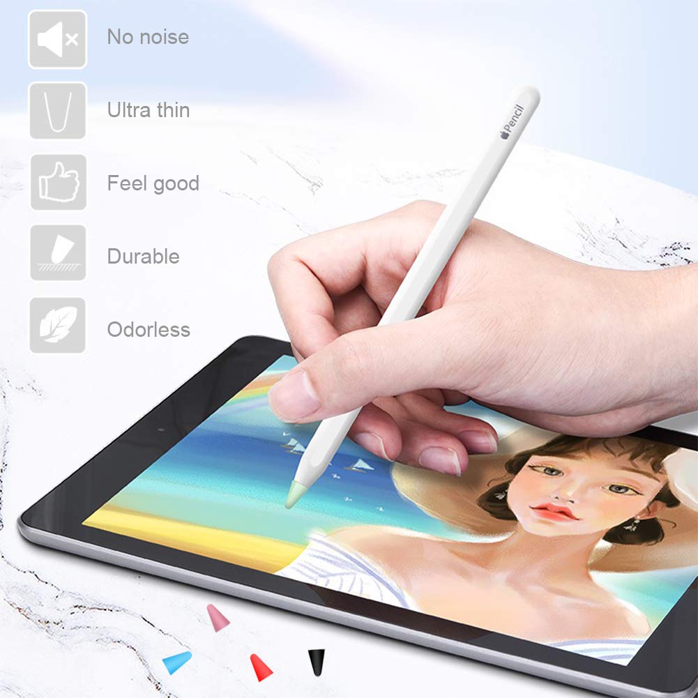 Silicone Pencil Tips Cover 60 PCS 10 Colors B951