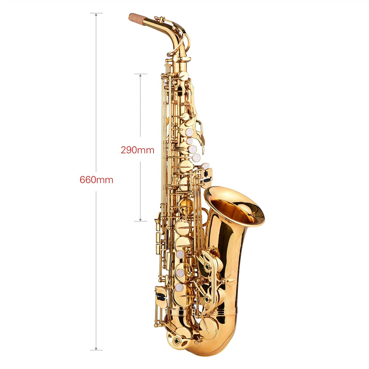 E Flat Alto Saxophone Brass Gold Lacquer Z96294