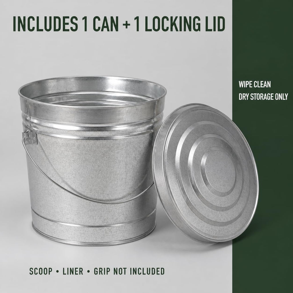 6 Gal Galvanized Steel Storage Can D7750