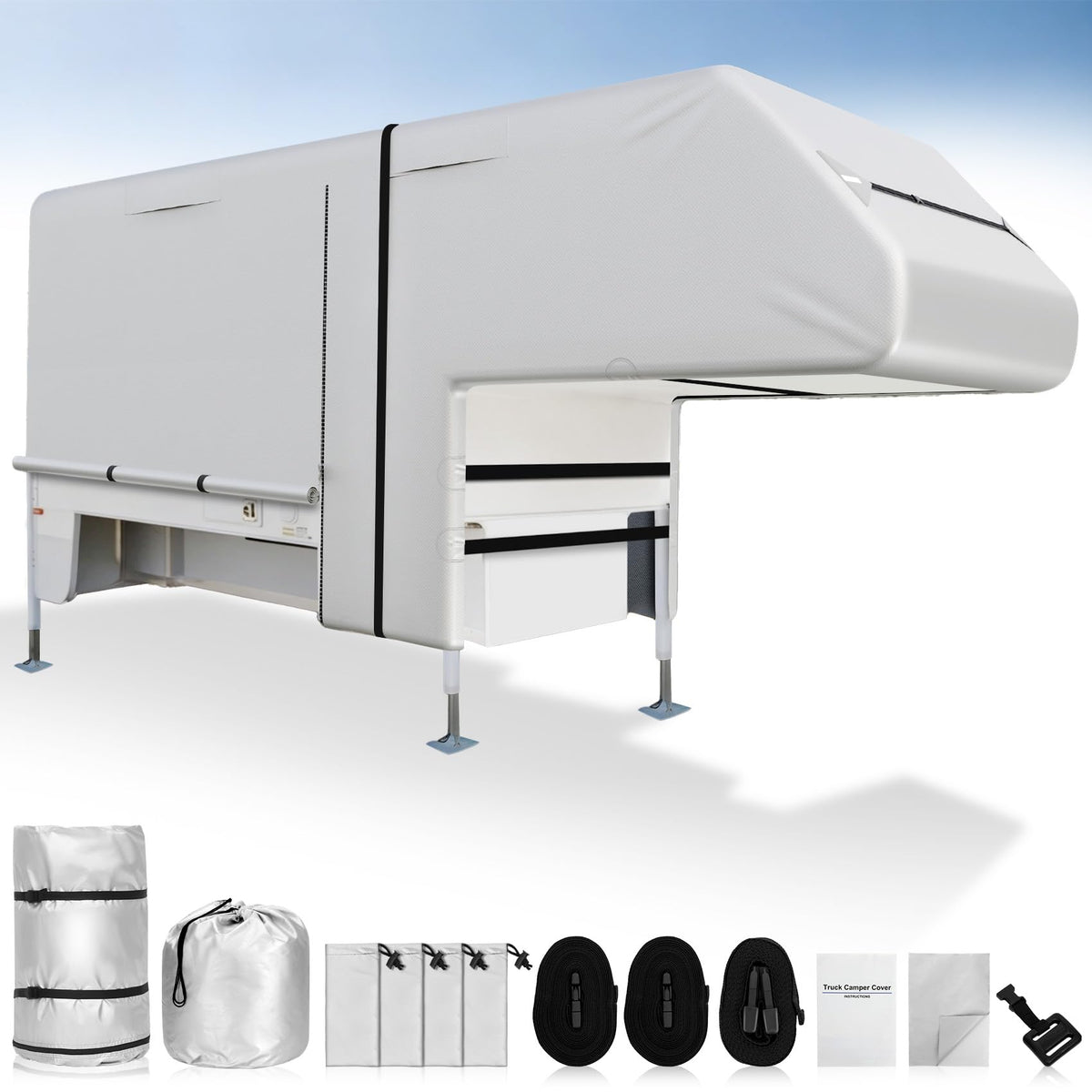 10-12ft Truck Camper Cover 300D Oxford Y274