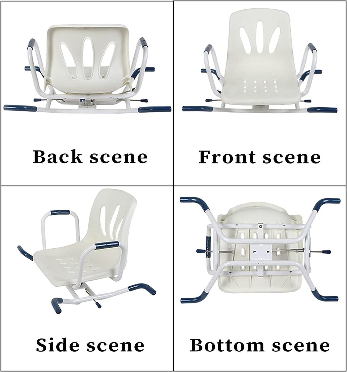 Rotating Shower Stool Seat with Arms and Back Support T91972