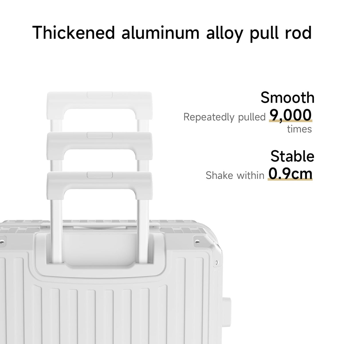 20 inch White Hardside Carry on Luggage with Spinner Wheel E783