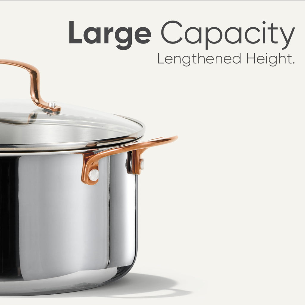 8 Qt Tri-Ply Stainless Steel Stockpot with Lid O41282