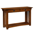 Transitional Solid Ash Console Table with 2 Drawers B547
