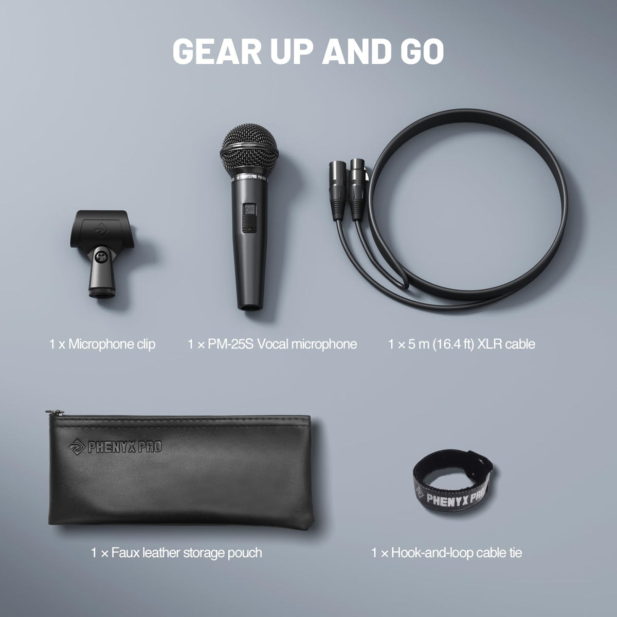 Cardioid Dynamic Wired XLR Microphone with On/Off Switch M4613