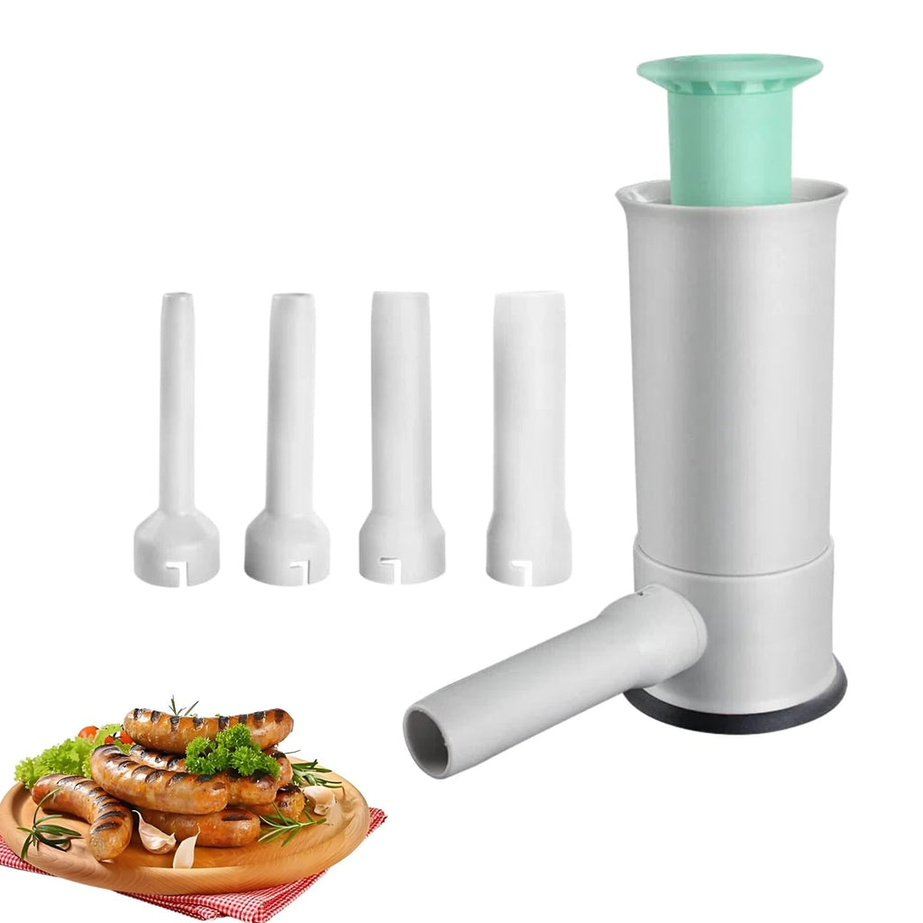 Large Capacity Stainless Steel Sausage Maker with 4 Stuffing Tubes U39554