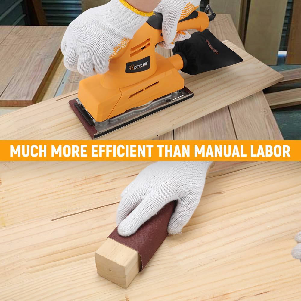 3.17 Amp Variable Speed Orbital Sander with Dust Bag N385