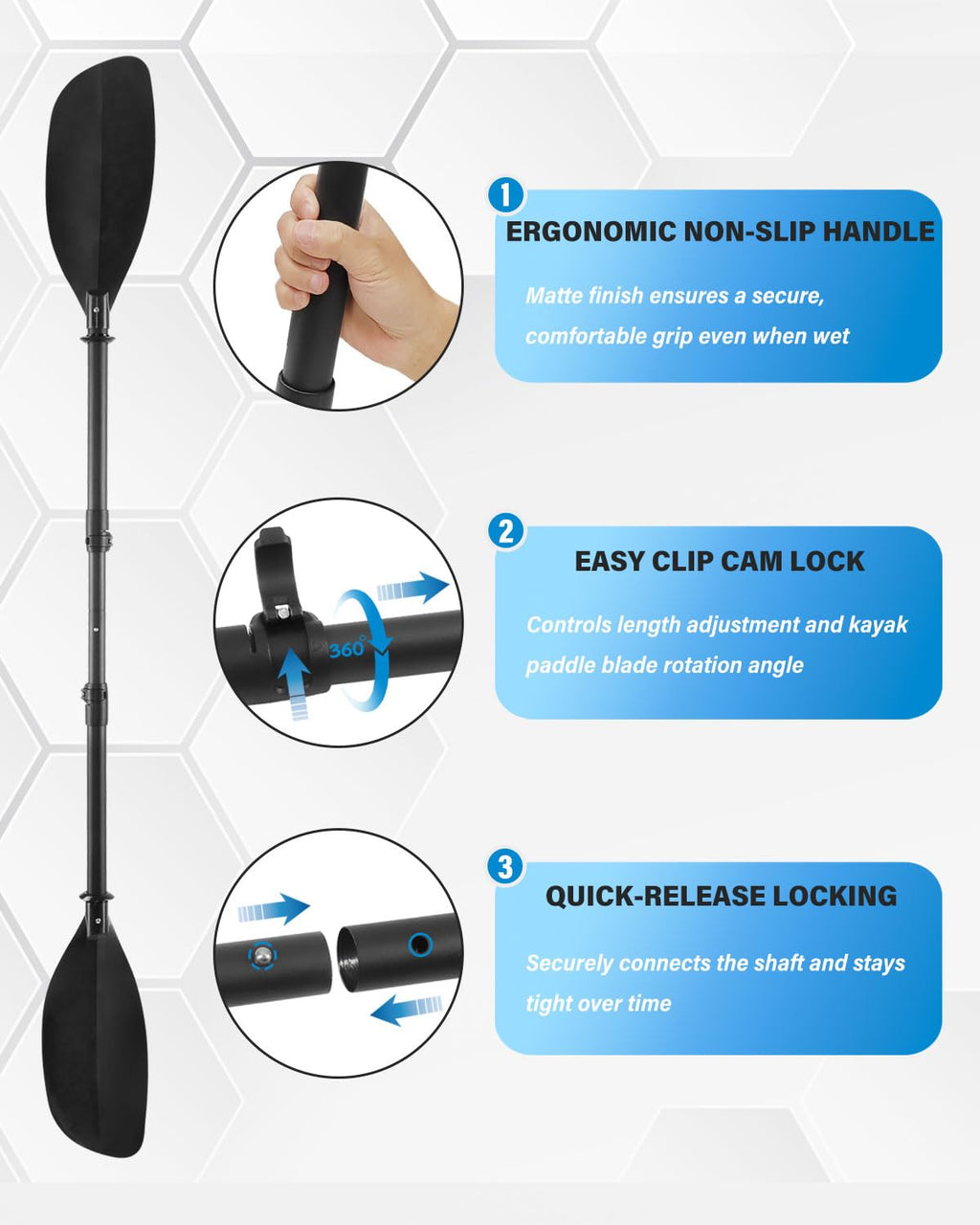 Adjustable Telescopic Kayak Paddle with Storage Bag D25087