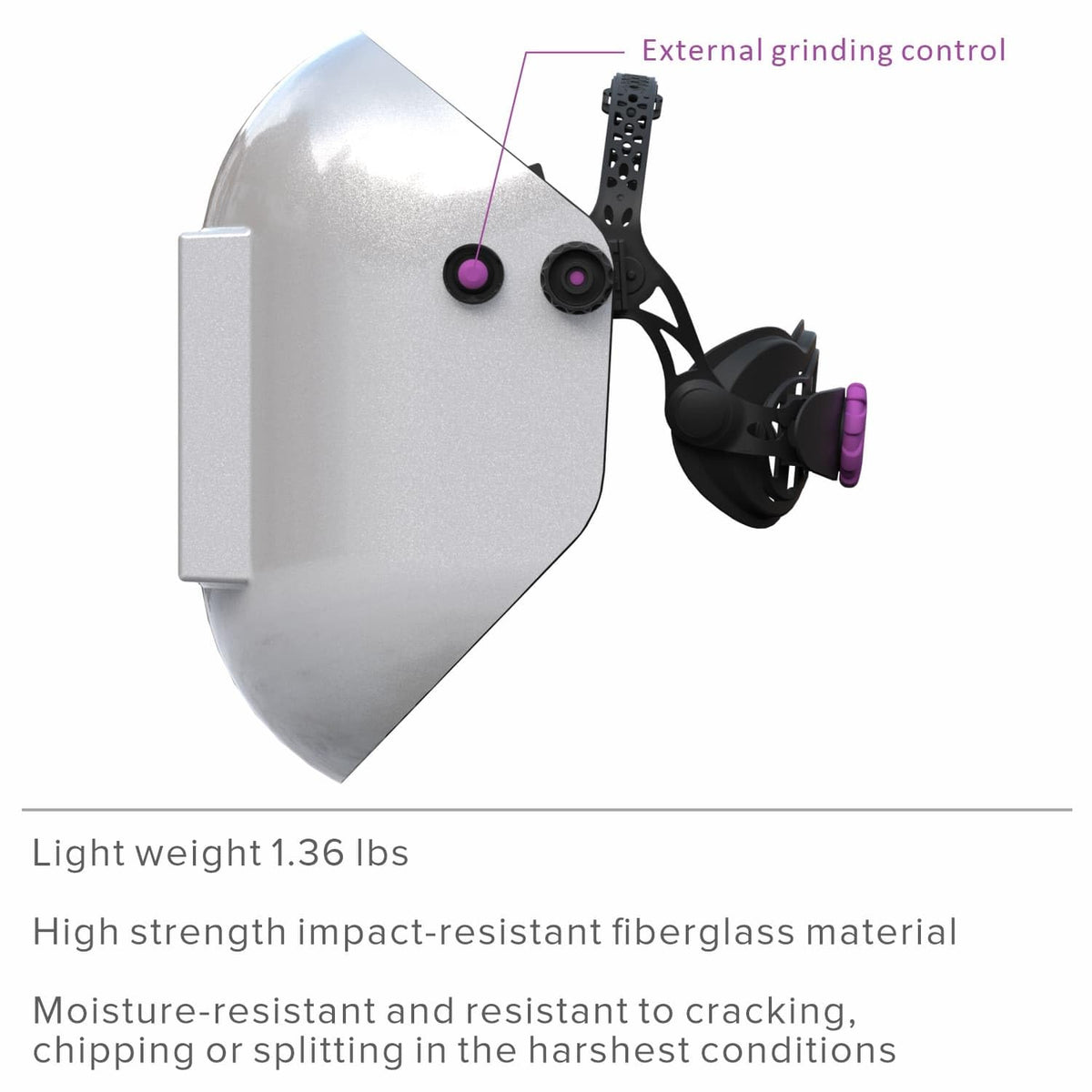 4 1/2" x 5 1/4" Fibreglass Auto Darkening Welding Hood N803