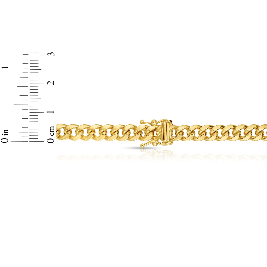 10k Yellow Gold 6mm Cuban Link Chain Necklace V12578
