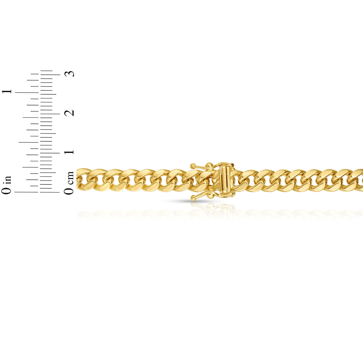 10k Yellow Gold 6mm Cuban Link Chain Necklace V12578