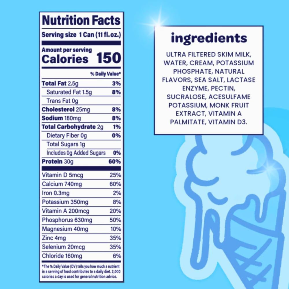 High Protein Shake Variety Pack, 30g Protein, 12 Pack C4461
