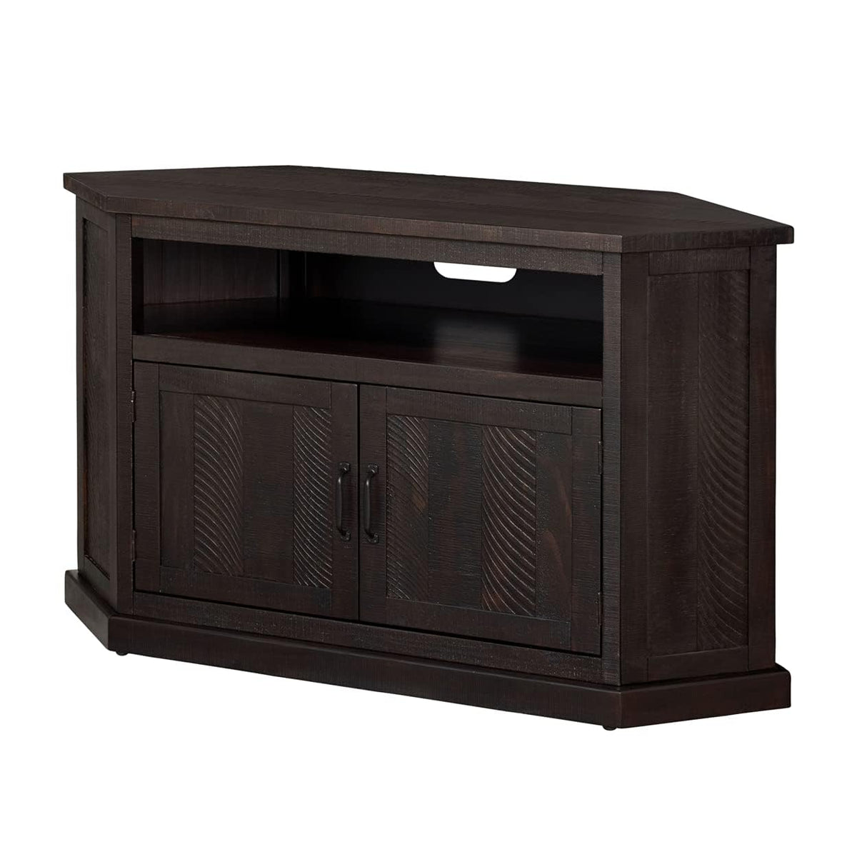 Solid Wood TV Stand with Cabinet Storage C31742