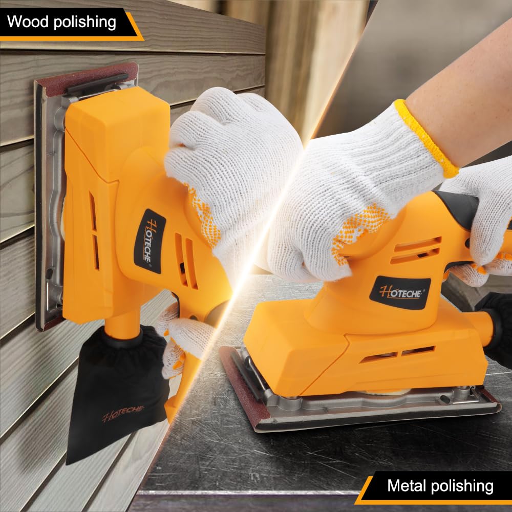 3.17 Amp Variable Speed Orbital Sander with Dust Bag N385