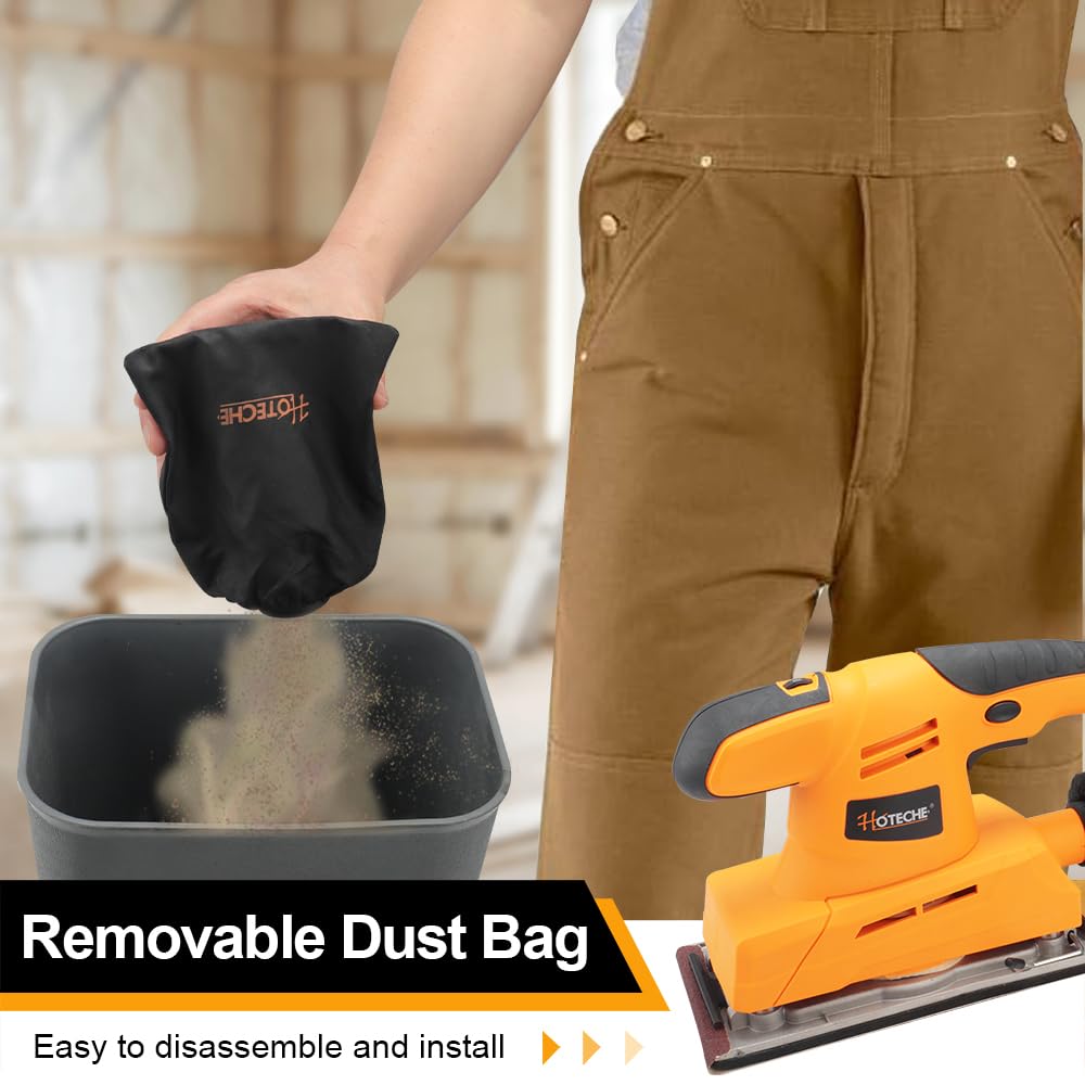 3.17 Amp Variable Speed Orbital Sander with Dust Bag N385