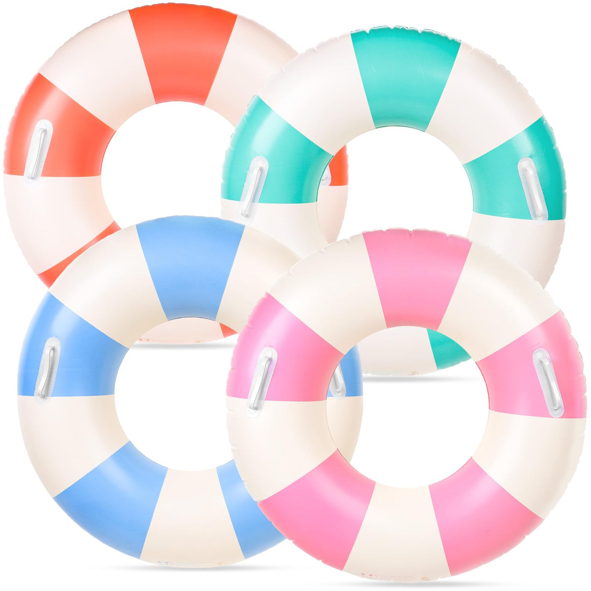 4Pcs Inflatable Pool Float with Handle I7800