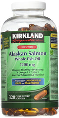 Wild Alaskan Salmon Oil 1200mg 320 Enteric Coated Softgels I4543