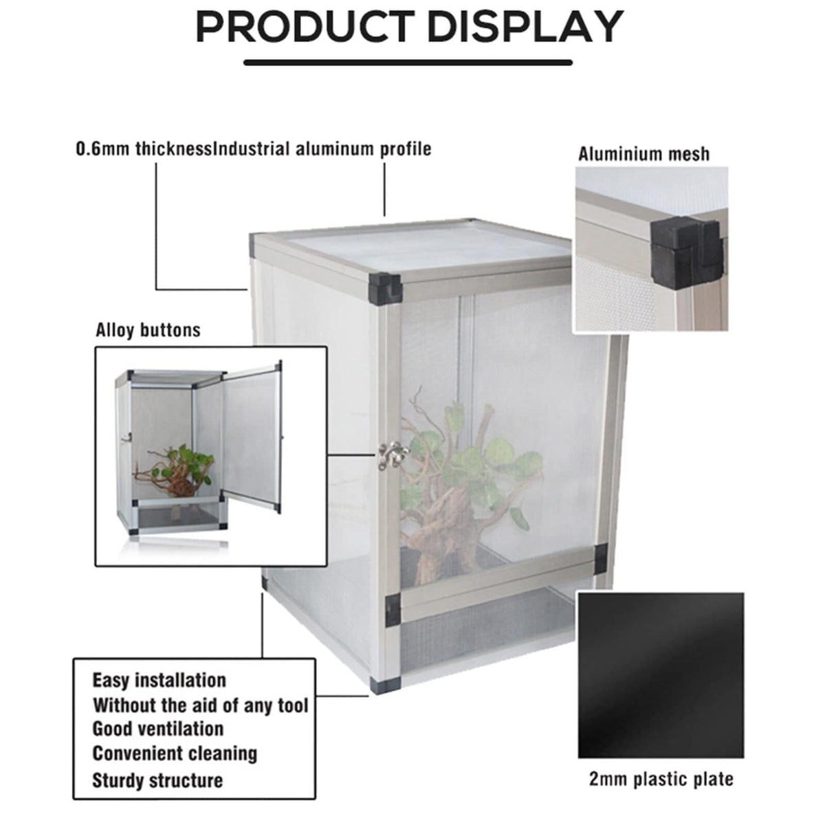 Aluminum Insect Breeding Box Reptile Habitat F89142