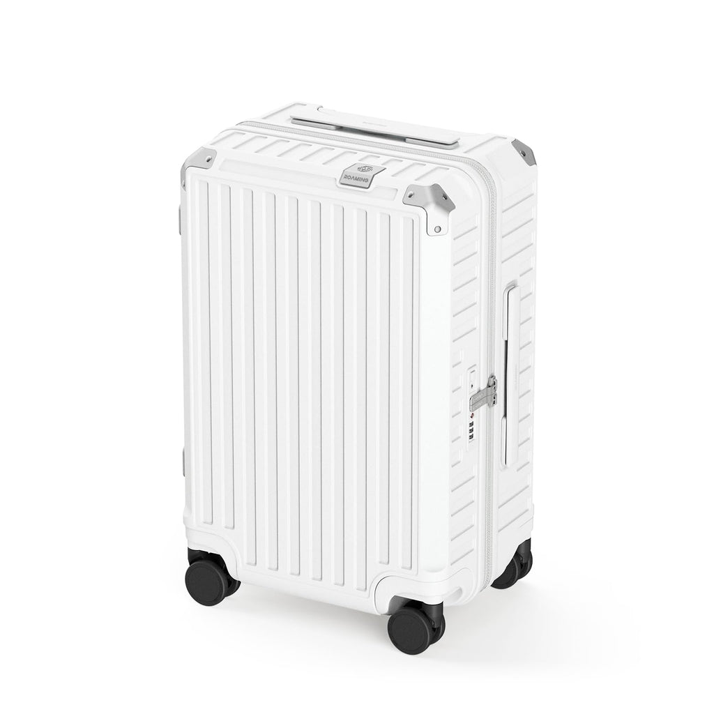 20 inch White Hardside Carry on Luggage with Spinner Wheel E783