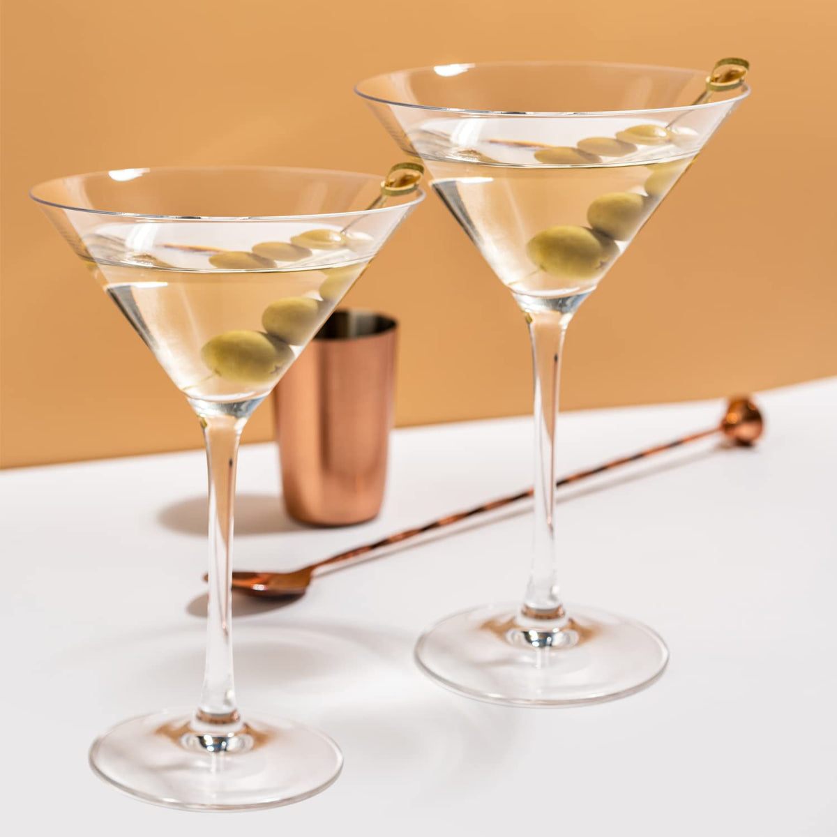 Hand Blown Crystal Martini Glasses Set of 4 S397