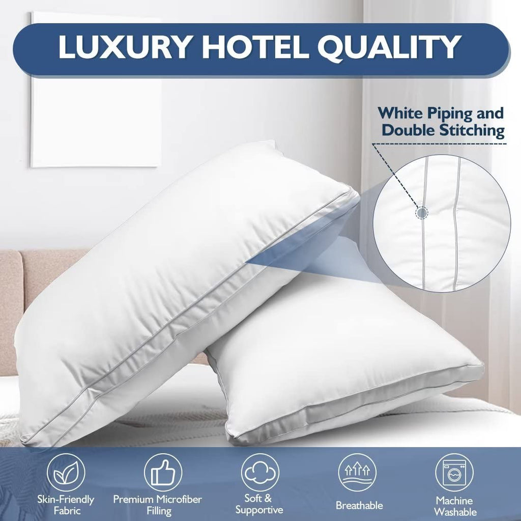 King Size Set of 2 Down Alternative Bed Pillows A59306