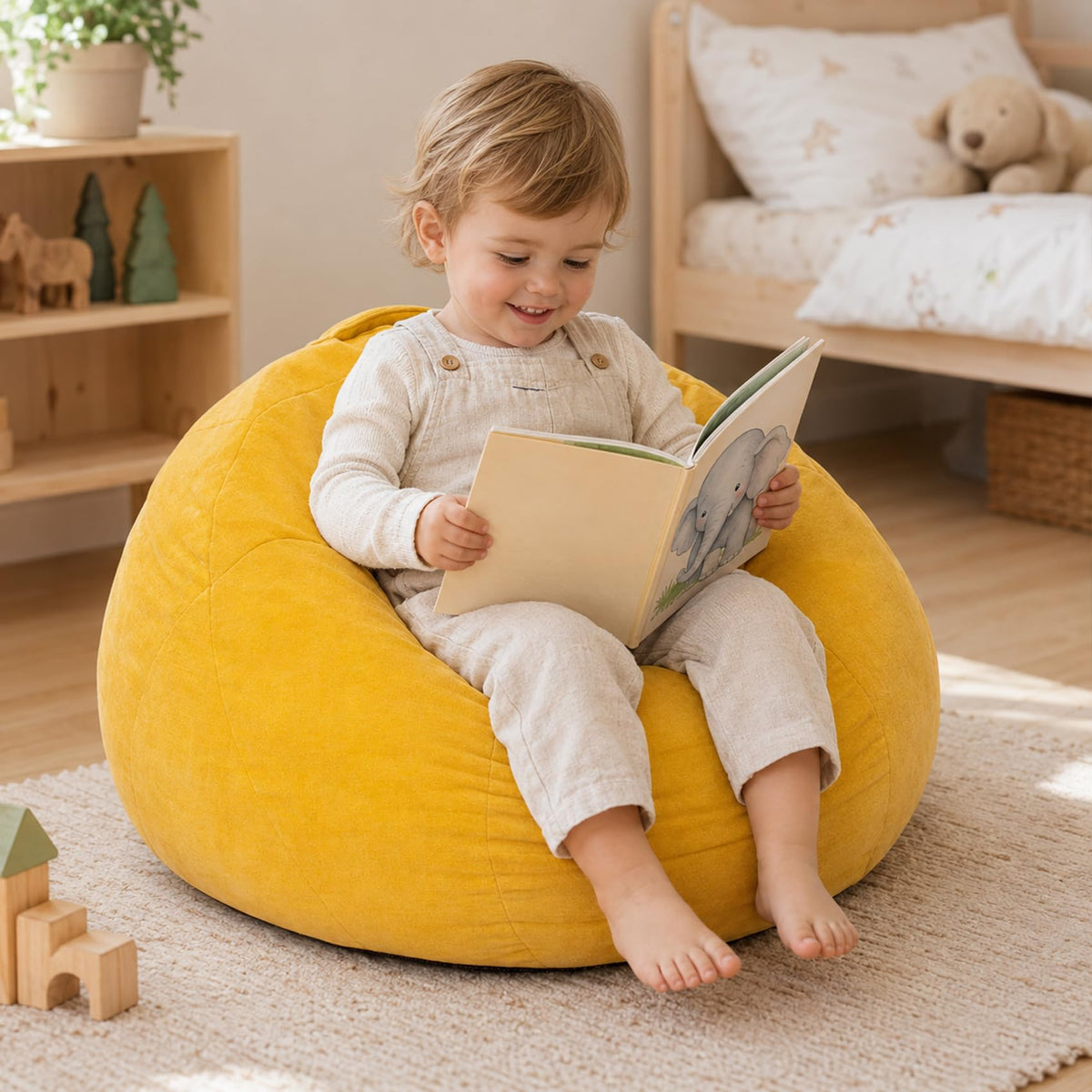 Chenille Bean Bag Chair D4119