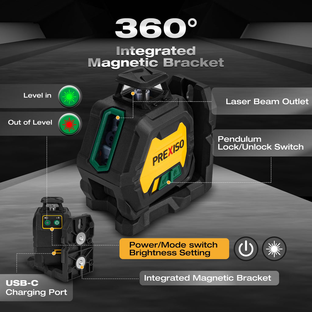360 Laser Level with Tripod & 2 Plumb Dots W4540