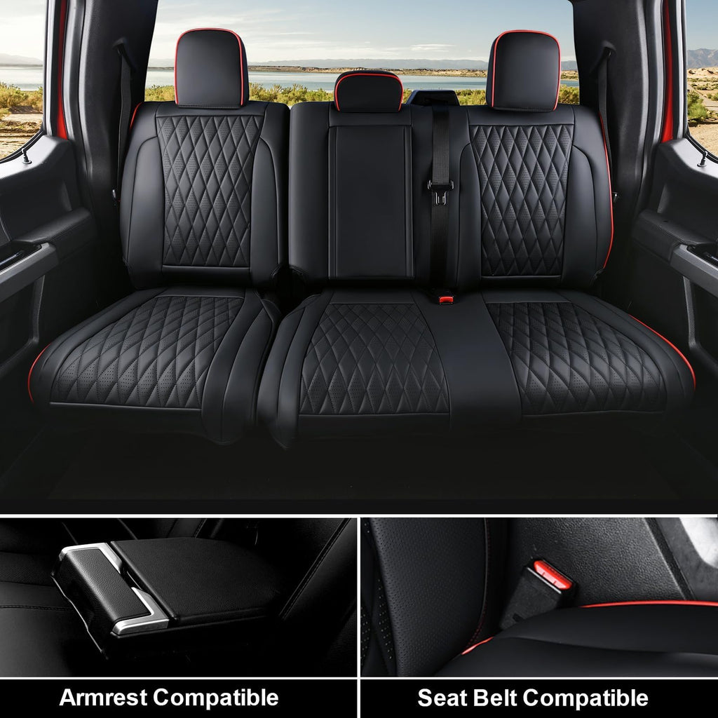 Leather Seat Covers Full Set Waterproof Custom Fit I15477