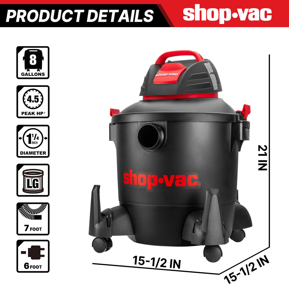 8 Gallon Wet/Dry Vacuum with Blower E83512