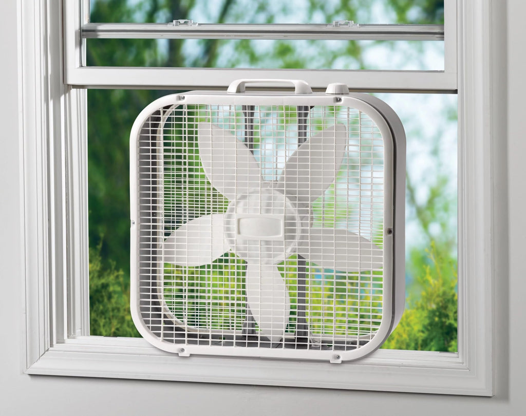 20" Weather Resistant Box Fan, 3-Speeds, White Z50223