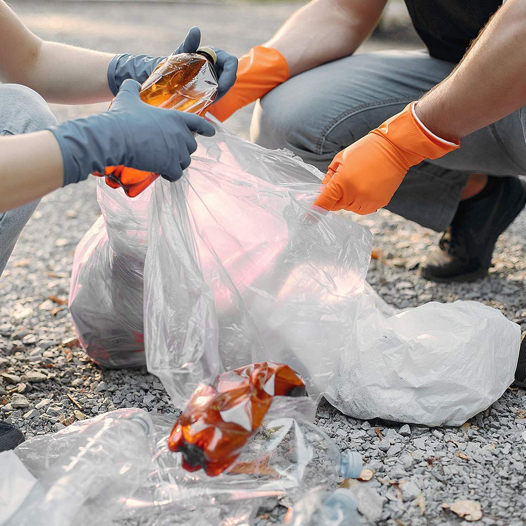 60 Gallon Heavy Duty Clear Trash Bags 150 Count A648