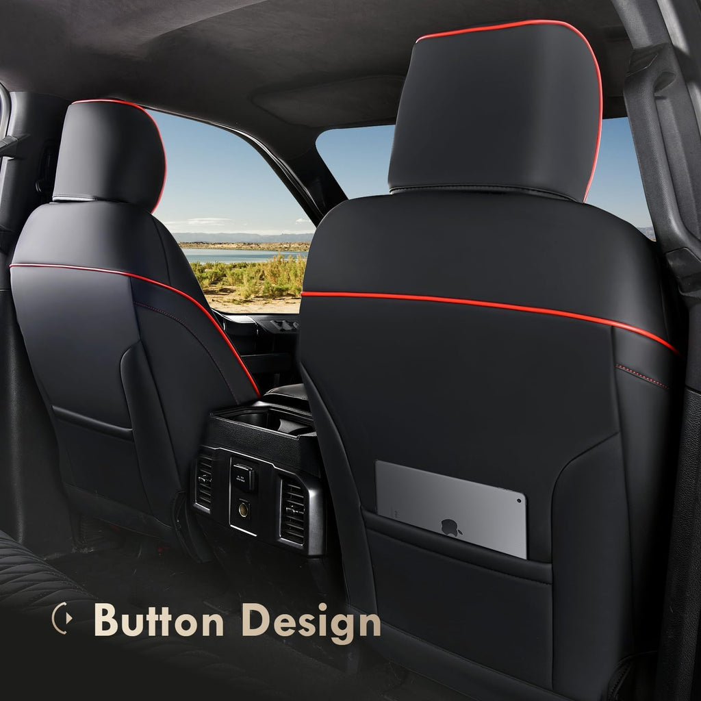 Leather Seat Covers Full Set Waterproof Custom Fit I15477