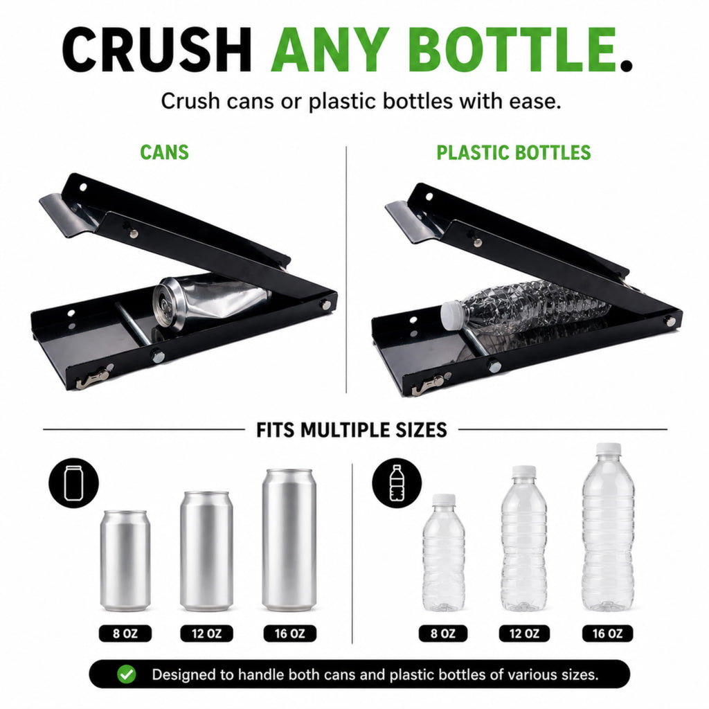 Heavy Duty Aluminum Foldable Can Crusher with Non-Slip Base P17576