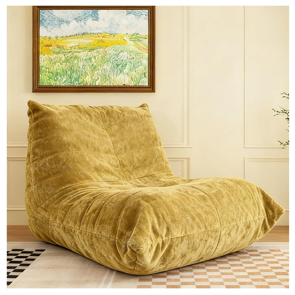 Yellow Memory Foam Bean Bag Chair D7324