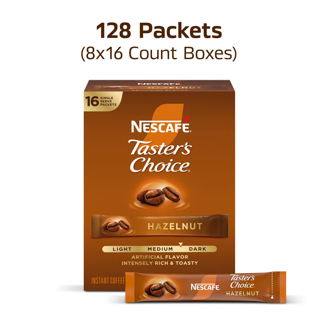 Hazelnut Flavored Coffee 8 Boxes 128 Packets E282508