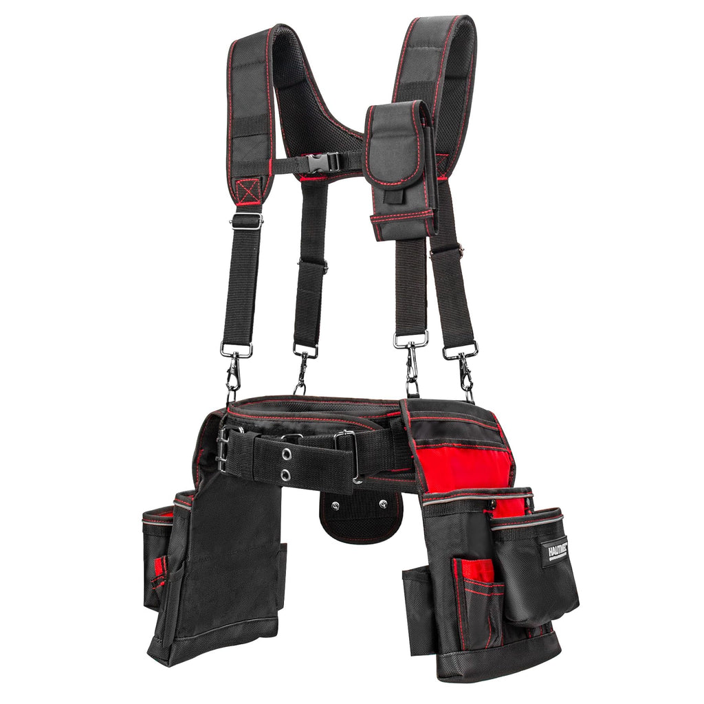 Heavy Duty 19-Pocket Tool Belt with Suspenders M954
