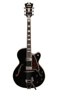 Black Archtop Hollowbody Electric Guitar U290826
