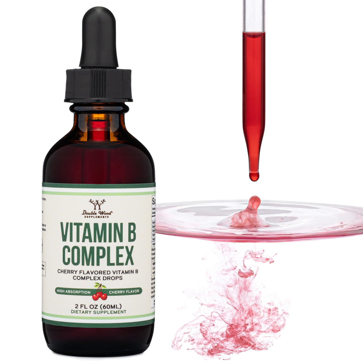 Cherry Flavor Liquid Vitamin B-Complex Drops S166